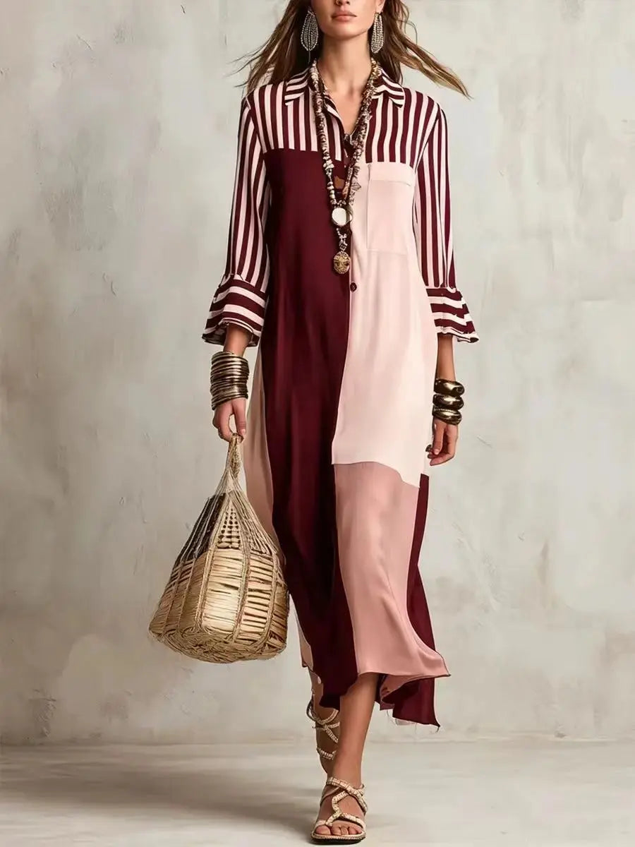 Leslie Linen Flowy Shirt Dress
