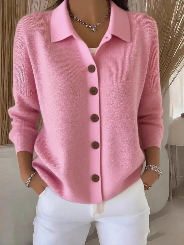 Fiona Collared Knit Cardigan
