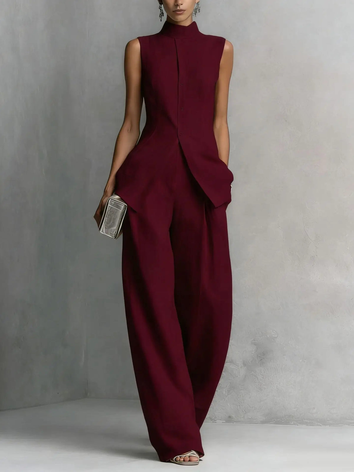 Avery Sleeveless Linen Pant Set