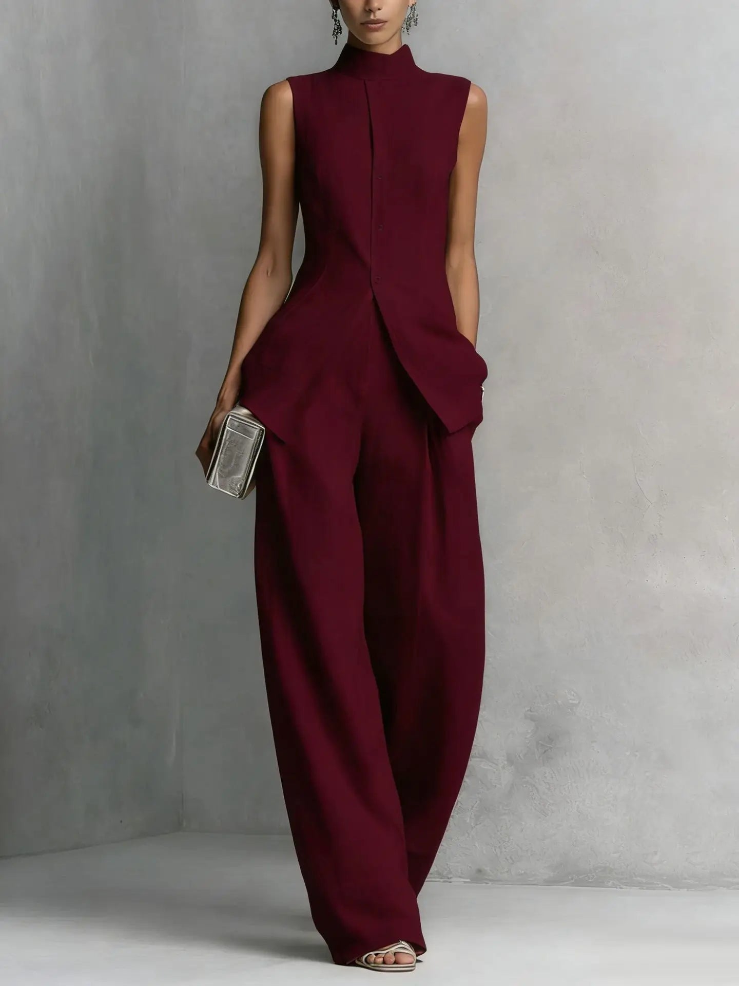 Avery Sleeveless Linen Pant Set