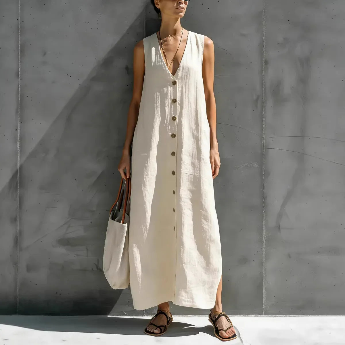 Gemma Linen Long Sundress