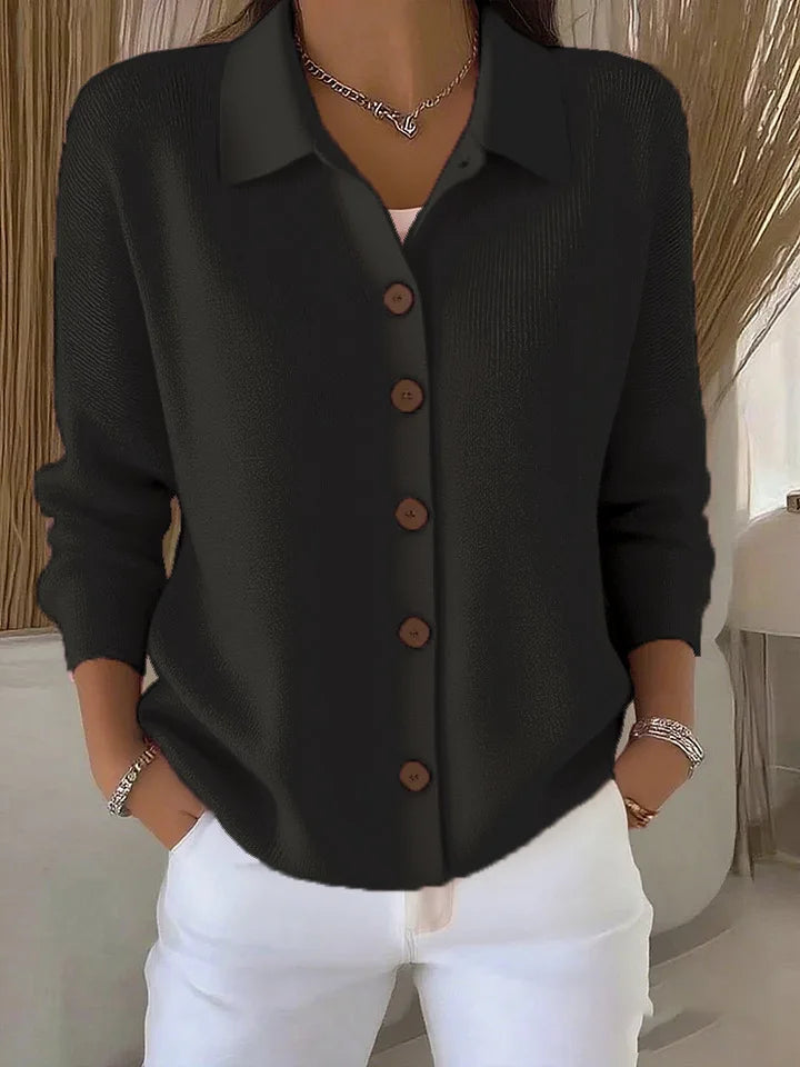 Fiona Collared Knit Cardigan