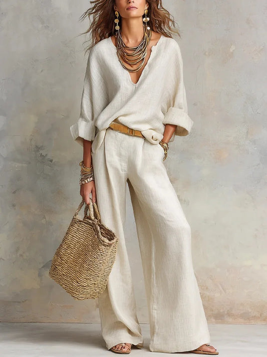 Tiffany Breathable Linen Matching Set