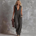 Kareena V Neck Hooded Jumpsuit