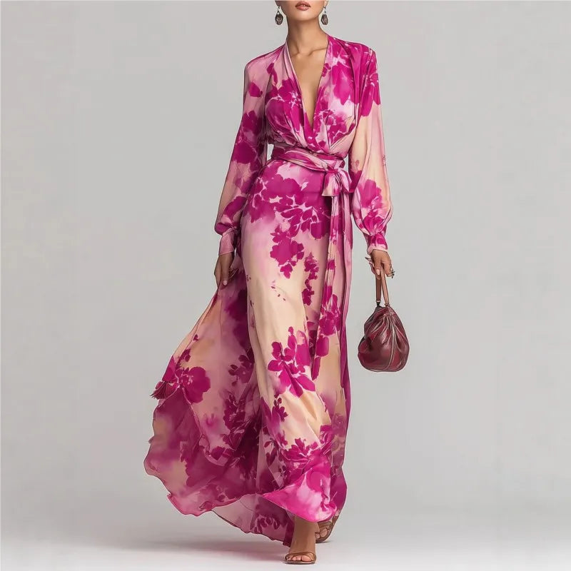 Eleanor Floral Chiffon Maxi Dress