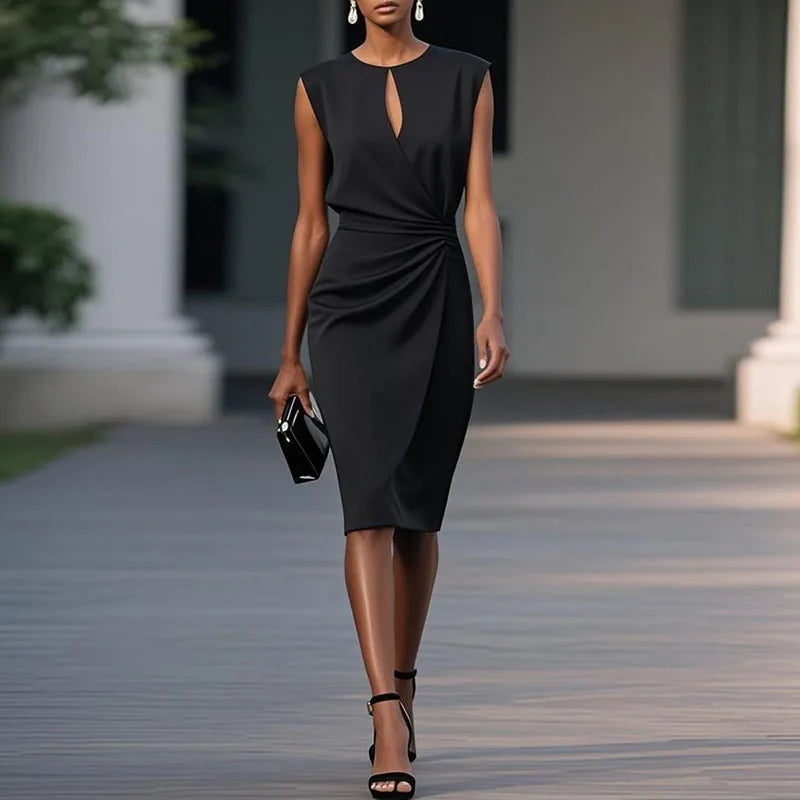 Celesta Ruched Sophisticated Dress