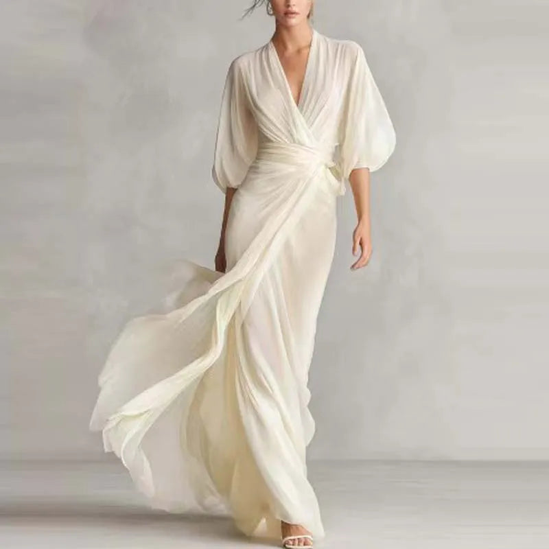 Catalina V Neck Chiffon Dress