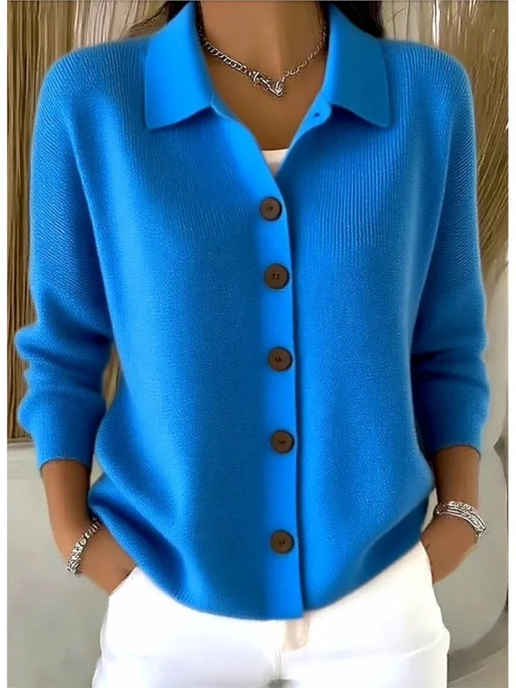 Fiona Collared Knit Cardigan