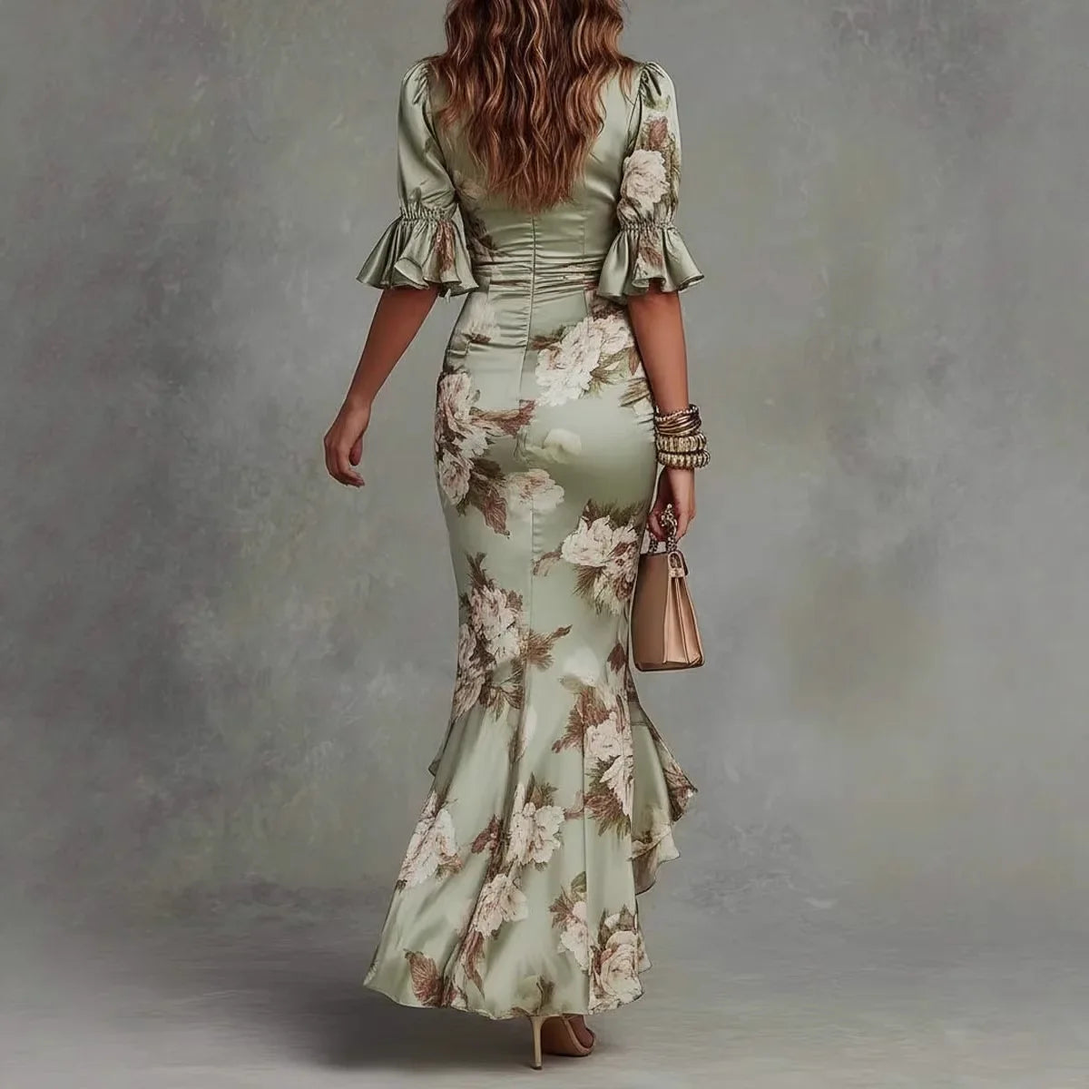 Jannat V-Neck Maxi Wedding Guest Dress
