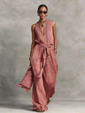 Carter Front Tie Wide Leg Jumpsuit