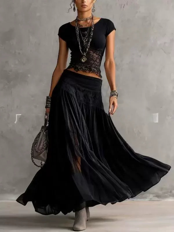 Zareena Chiffon Maxi Skirt Set