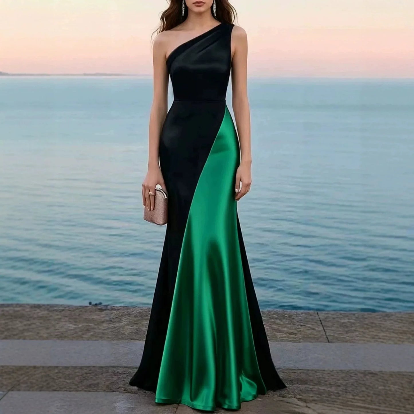 Quinn Satin Wedding Guest Dress