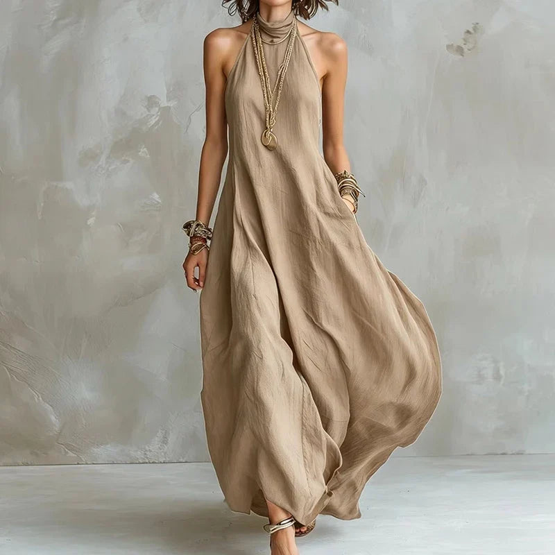 Nadia Halter Flowy Maxi Dress