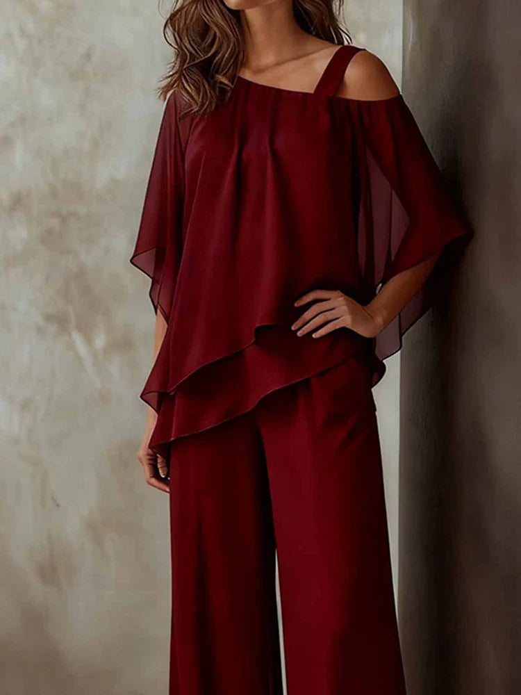 Noami Flowy Wide Leg Pant Set