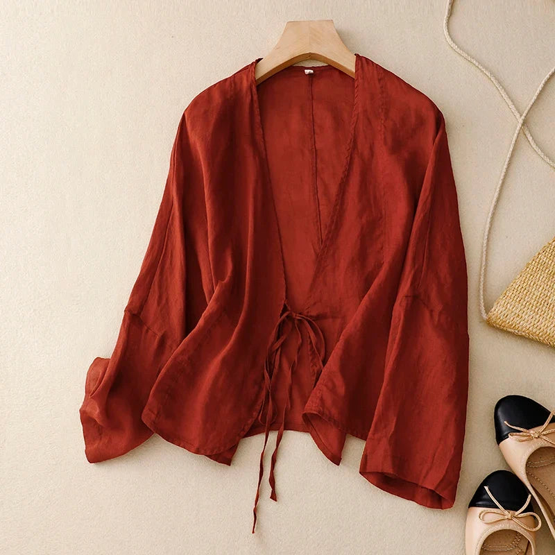 Madina Cotton Wrap Top