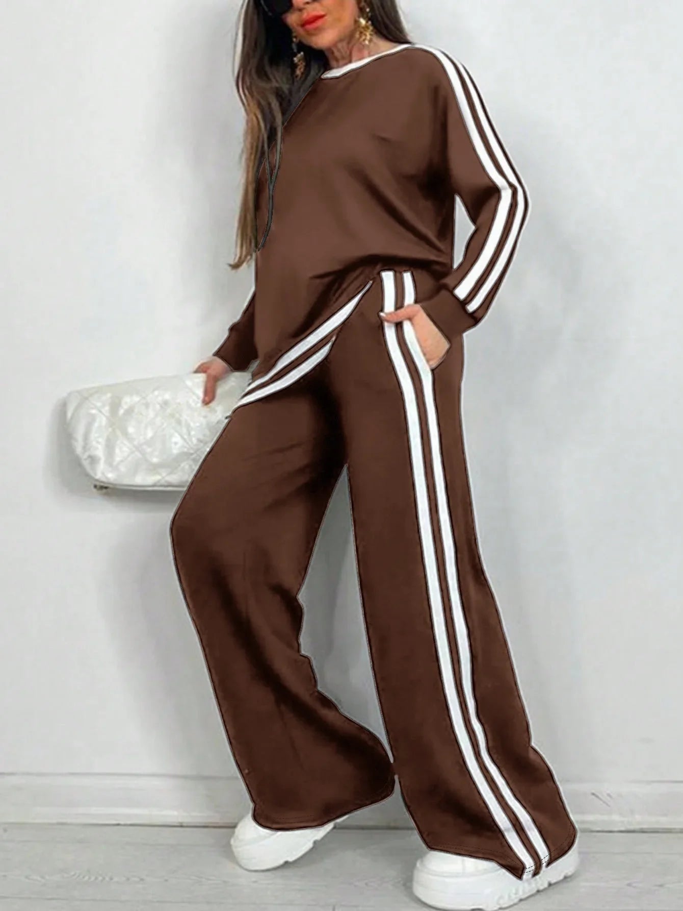 Danica Sports Stripe Lounge Set