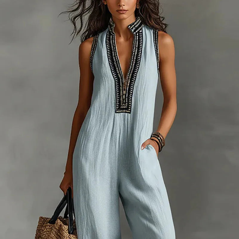 Laura Lace Trim Jumpsuit