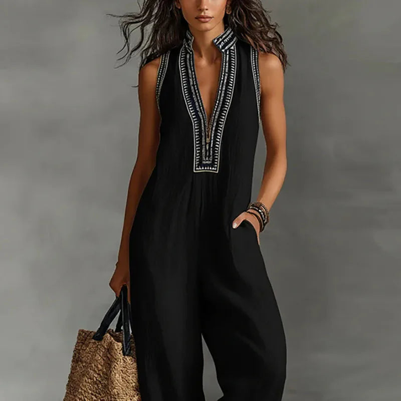 Laura Lace Trim Jumpsuit