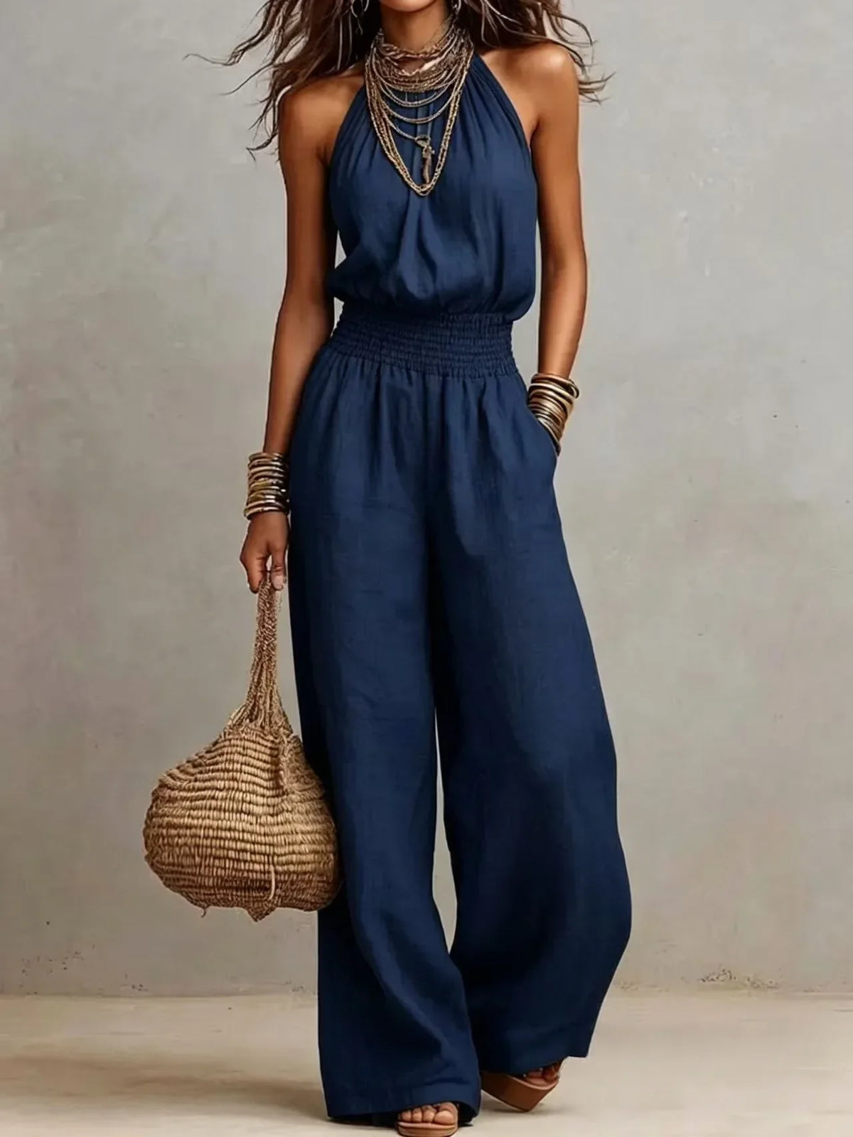 Celeste Flowing Wide Leg Jumpsuit