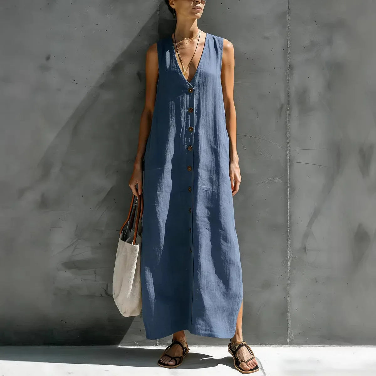 Gemma Linen Long Sundress