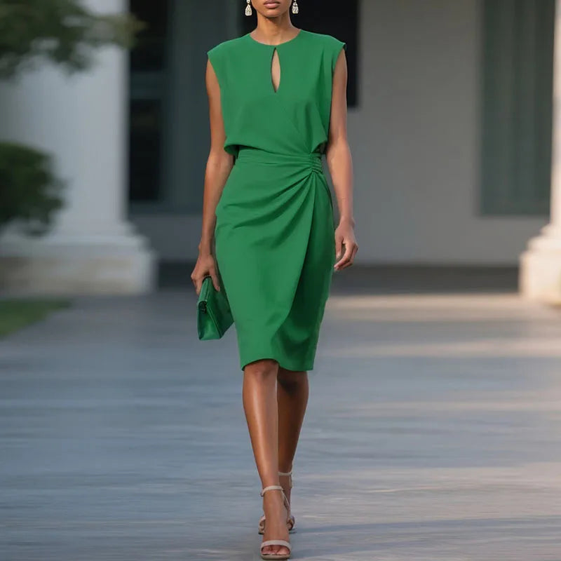 Celesta Ruched Sophisticated Dress
