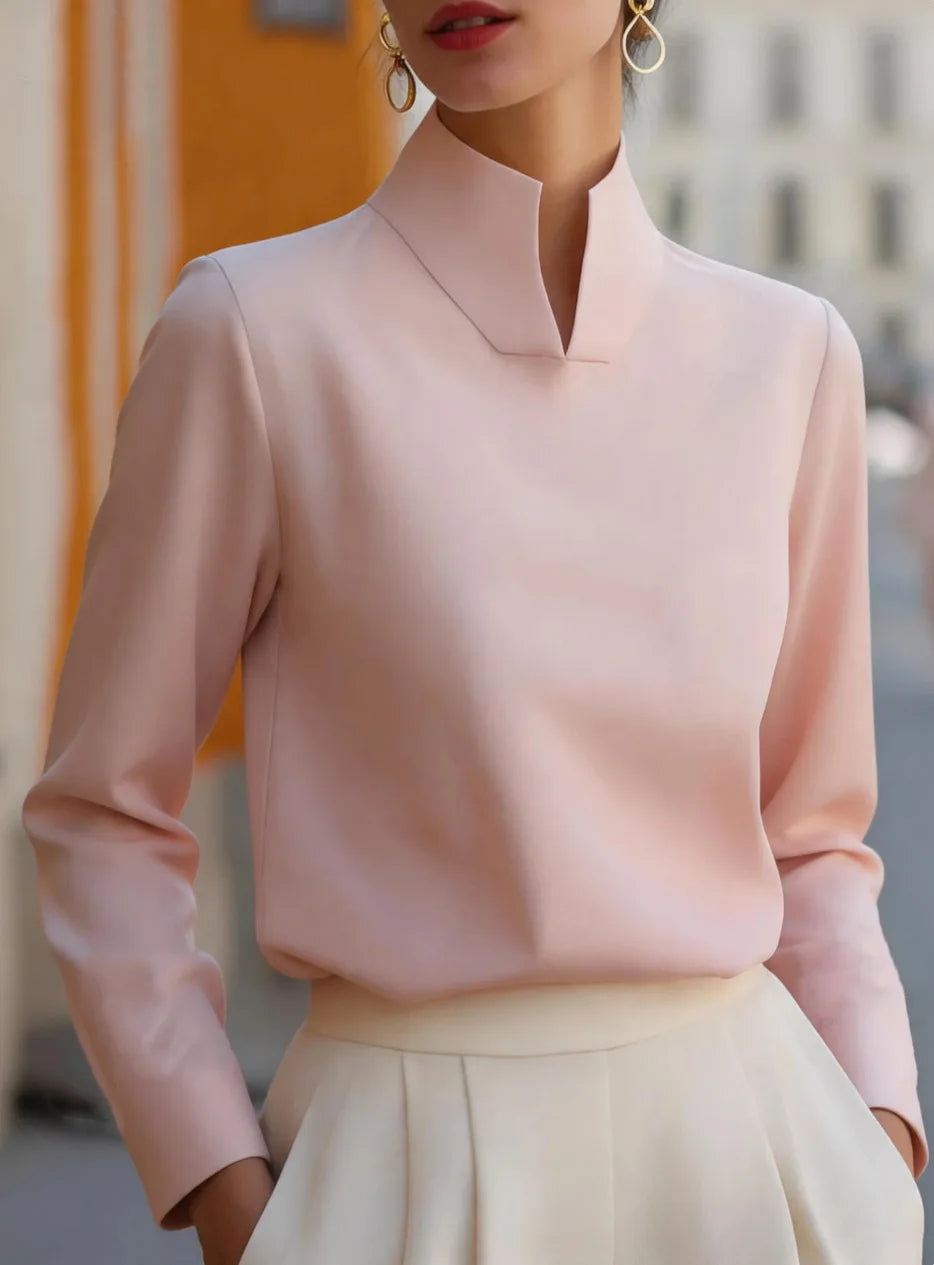 Brielle Stand Collar Blouse