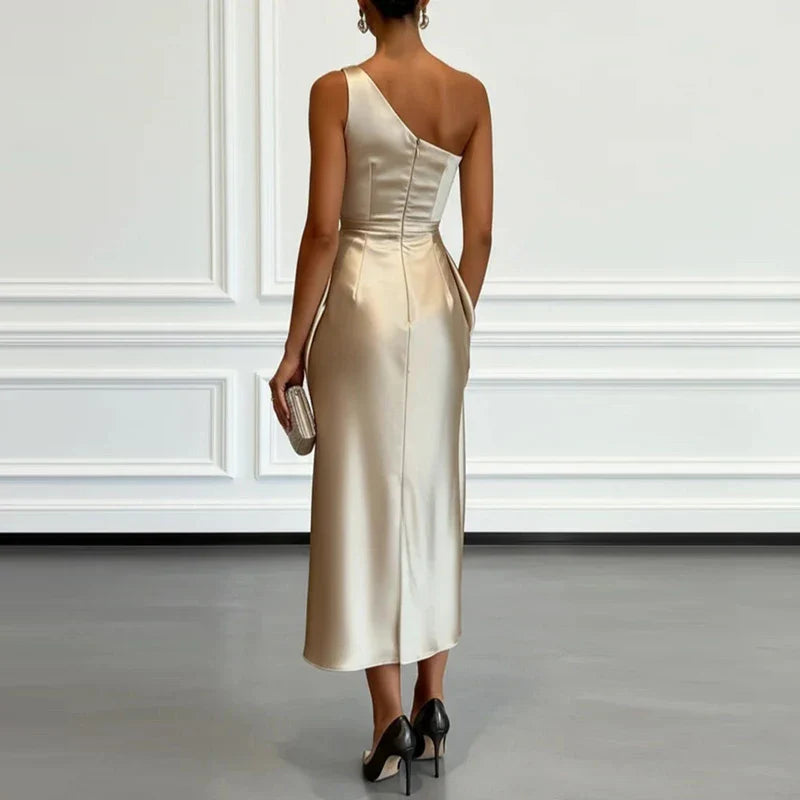 Tiffany Satin Wedding Guest Dress