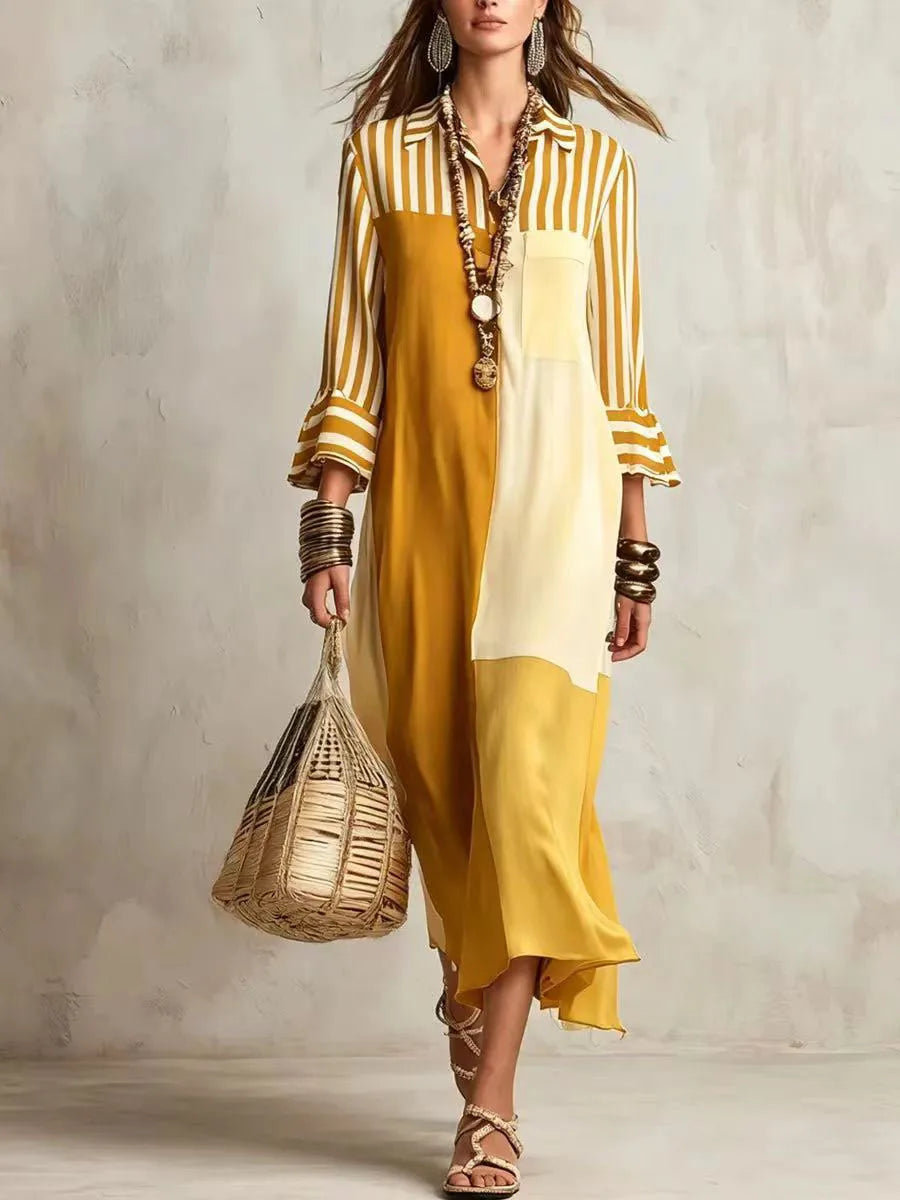 Leslie Linen Flowy Shirt Dress