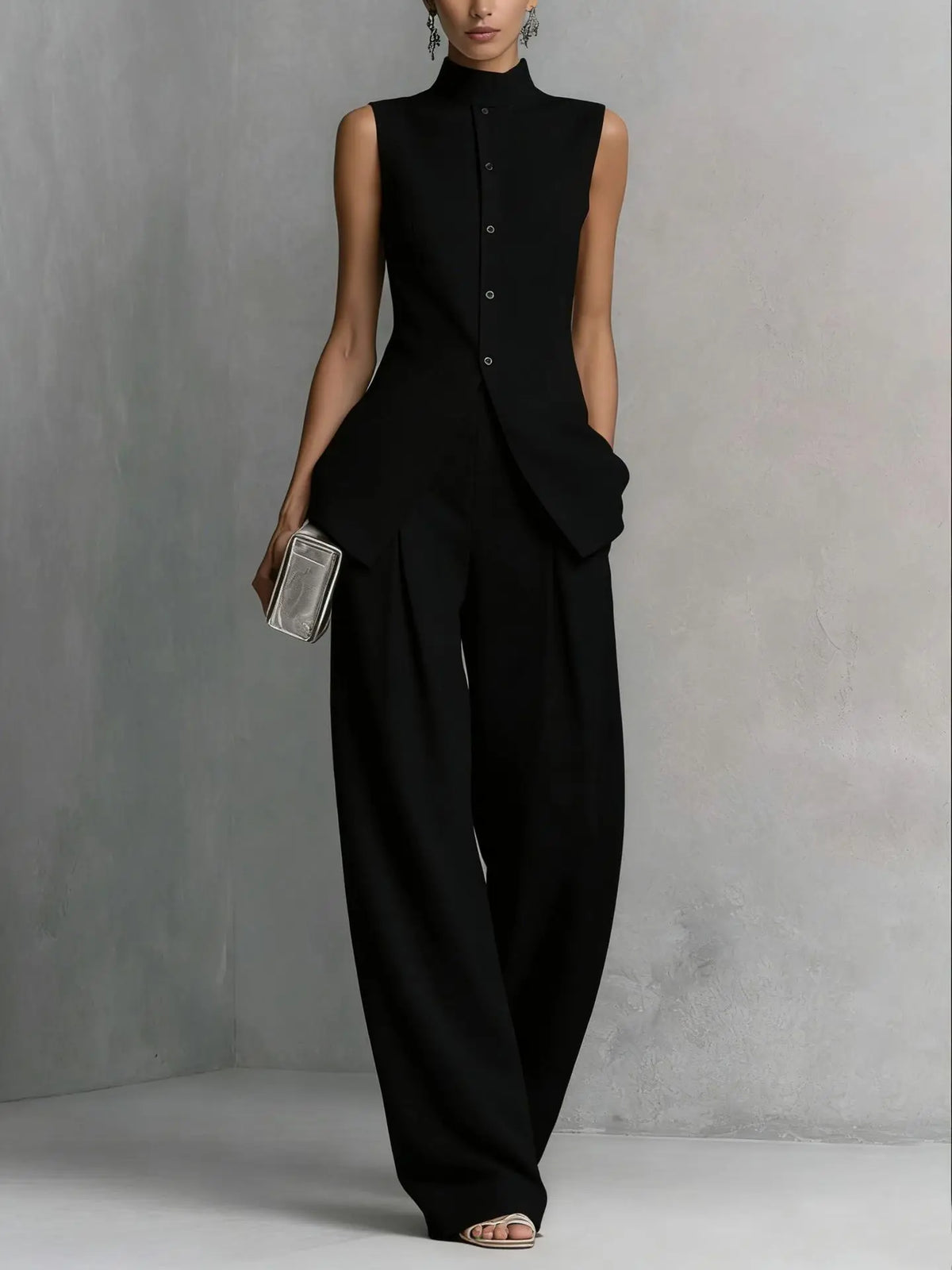 Avery Sleeveless Linen Pant Set