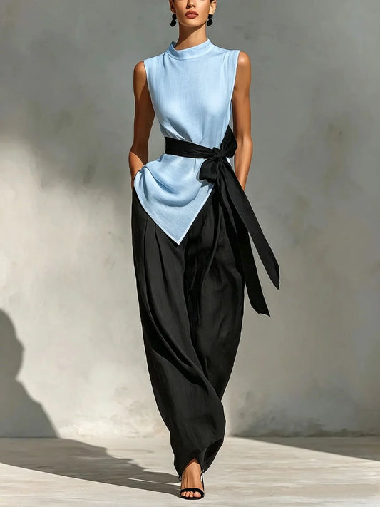 Morgan Contrast Waist Jumpsuit