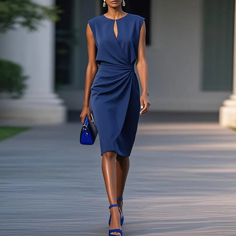 Celesta Ruched Sophisticated Dress