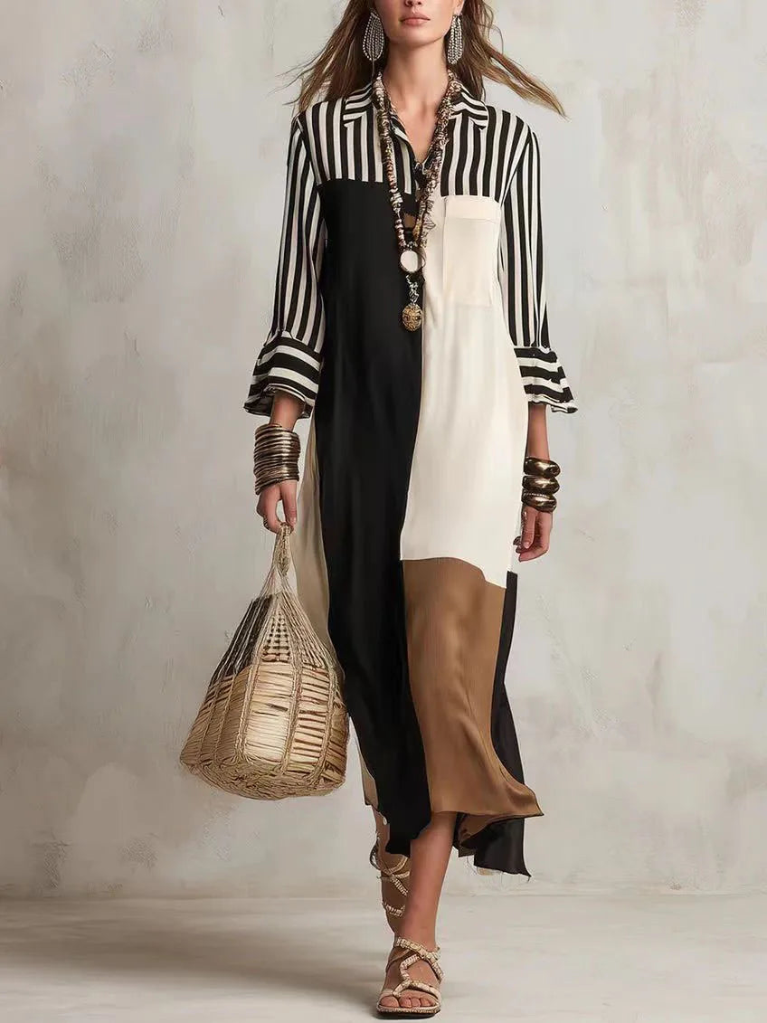Leslie Linen Flowy Shirt Dress