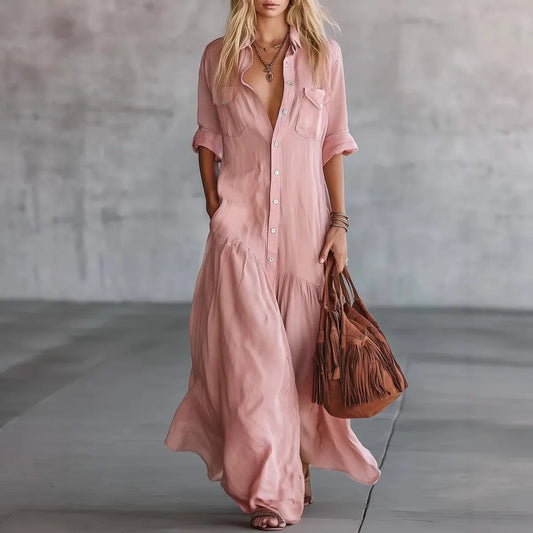 Orlena Loose Tiered Long Dress