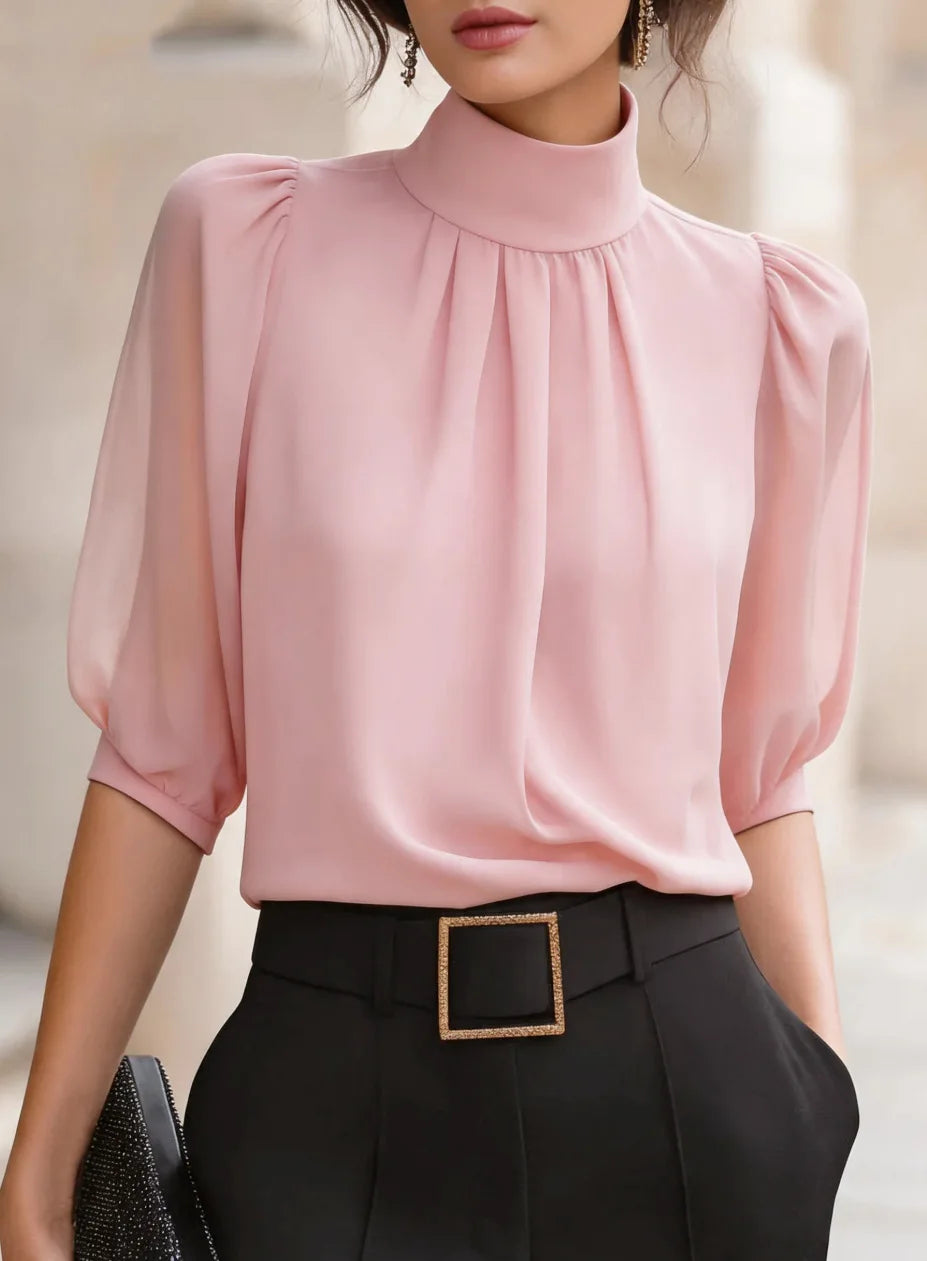 Olenna Pleated Chiffon Blouse