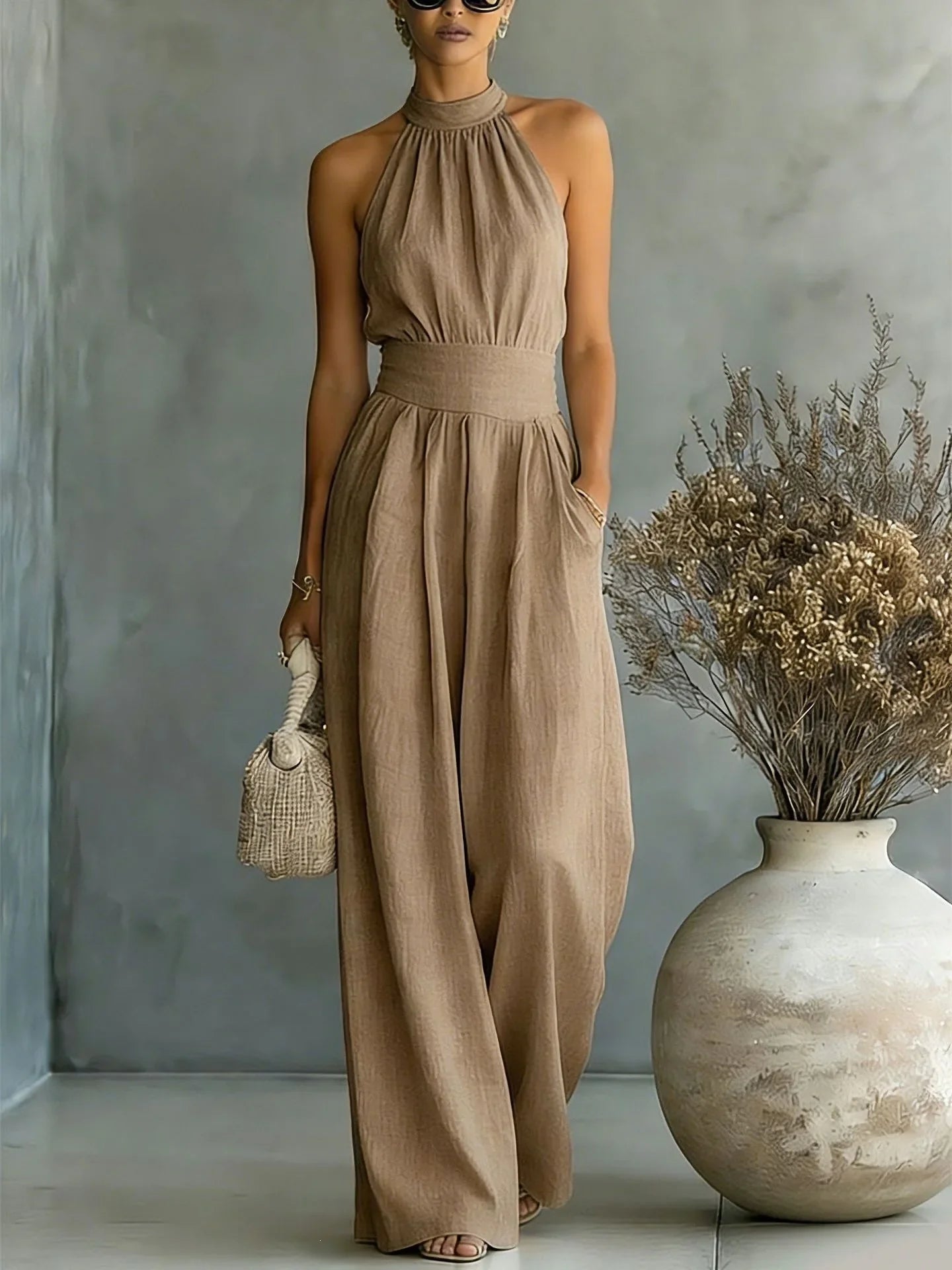 Harper Halter Wide Leg Jumpsuit