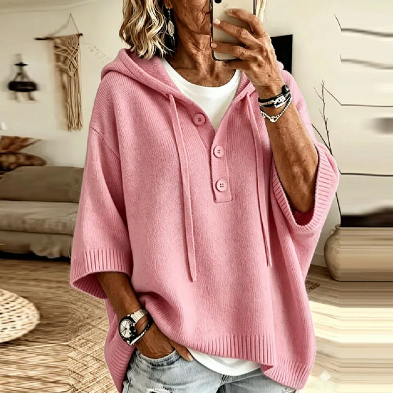 Evelyn Hooded Knit Pullover