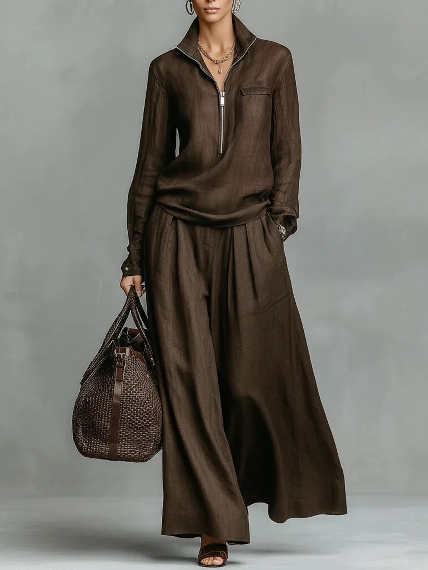 Harper Relaxed Wide Leg Pant Set
