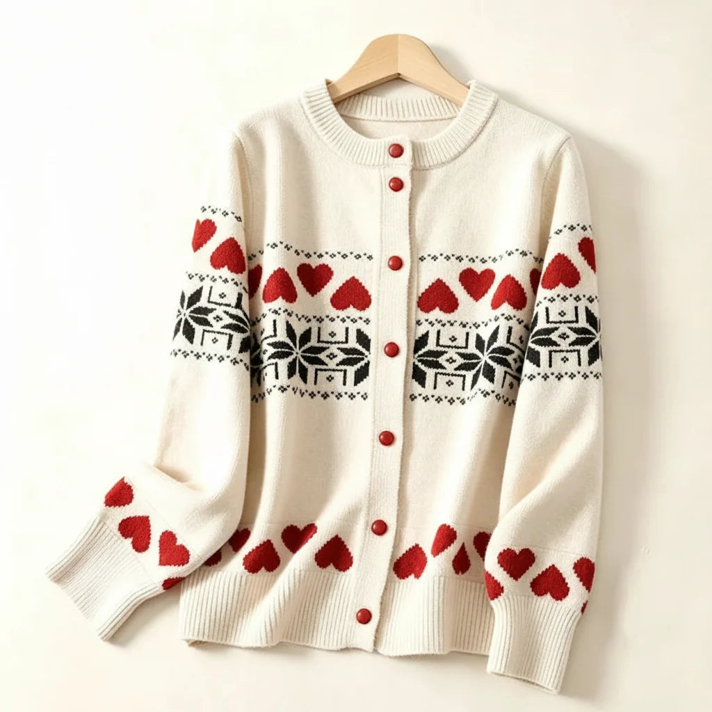 Leona Jacquard Knit Cardigan