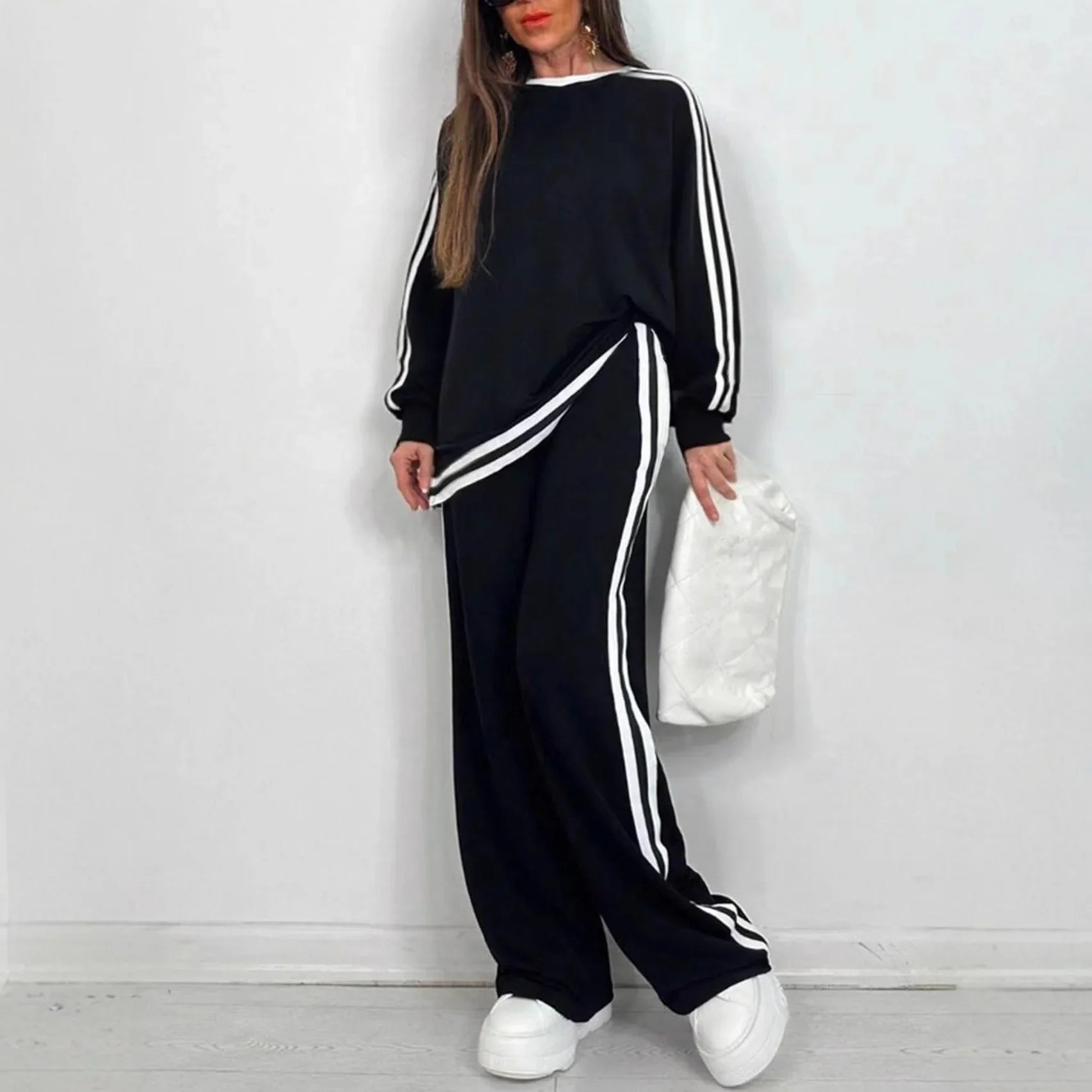 Danica Sports Stripe Lounge Set