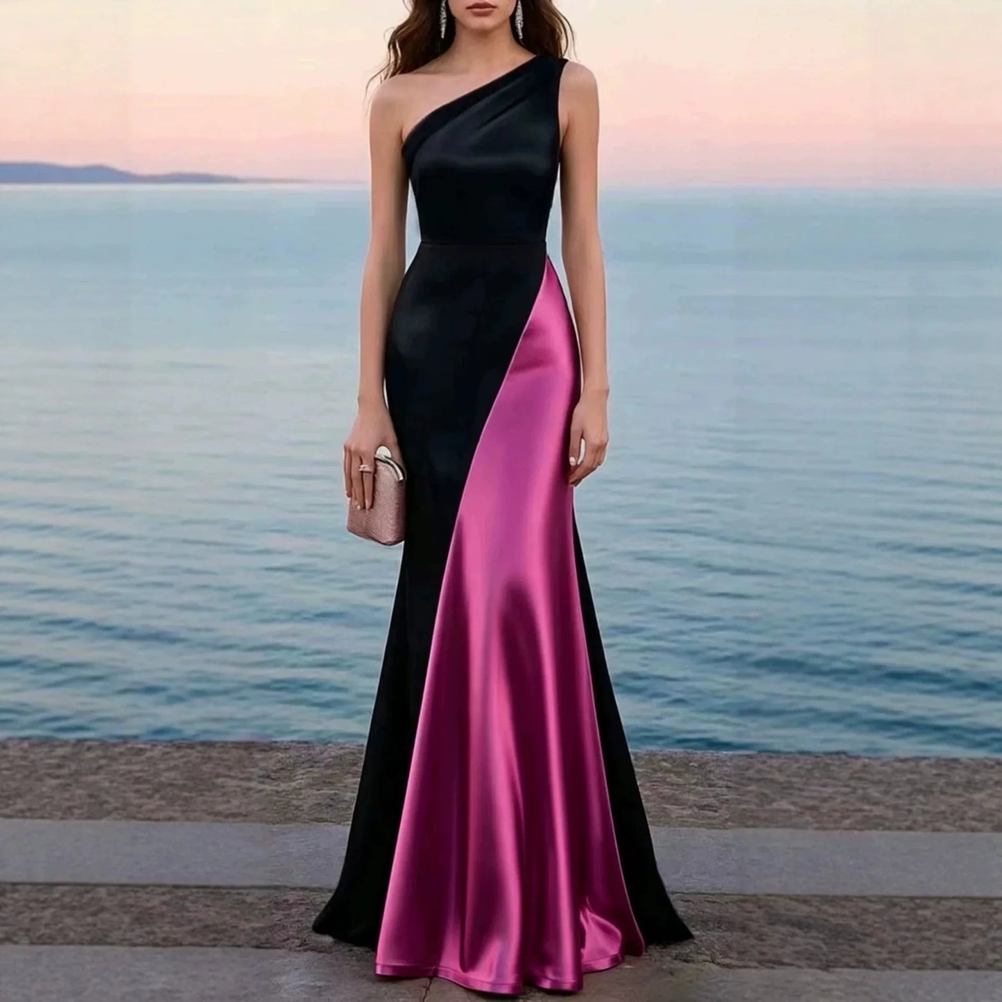 Quinn Satin Wedding Guest Dress