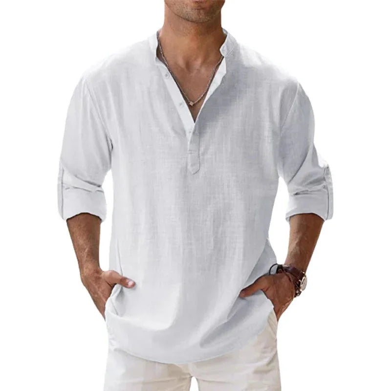Leon Long Sleeve Henley Shirt