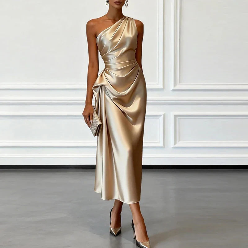 Tiffany Satin Wedding Guest Dress