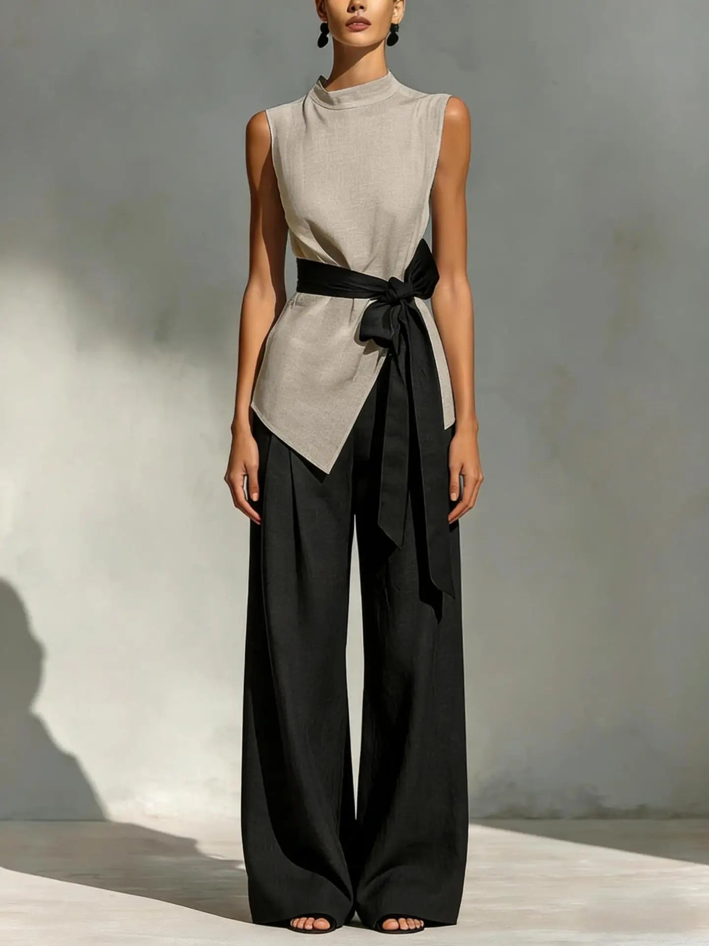 Morgan Contrast Waist Jumpsuit