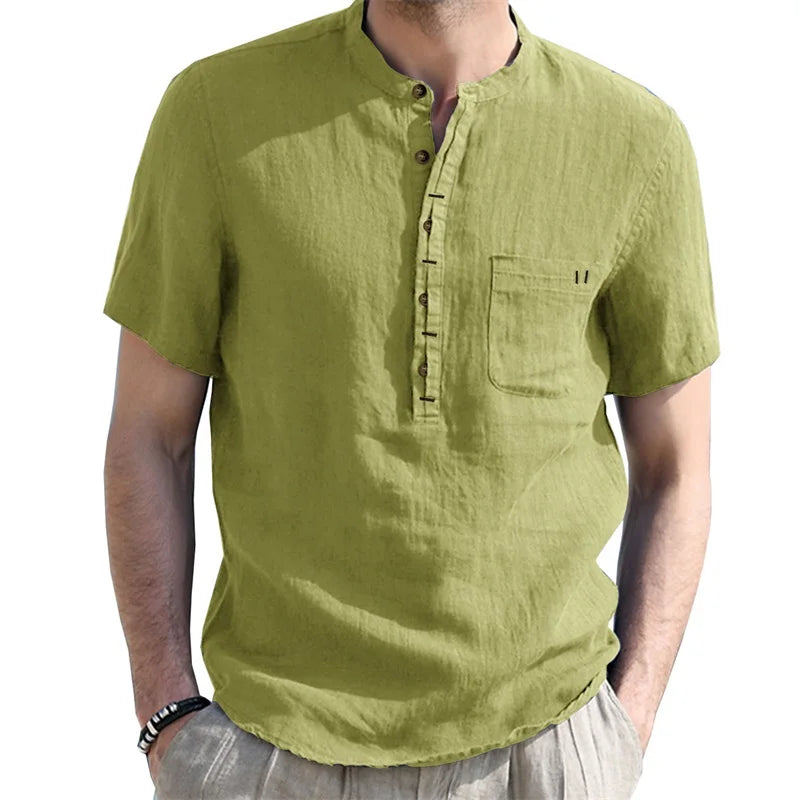 Harper Linen Henley Shirt