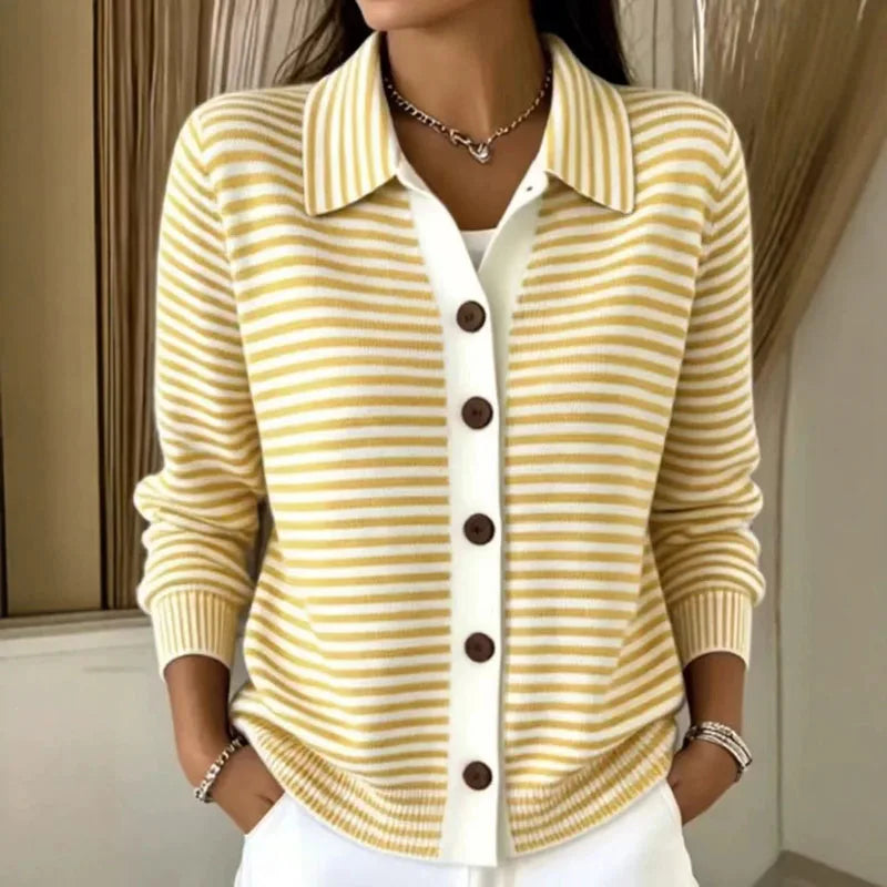 Orlinda Striped Knit Cardigan