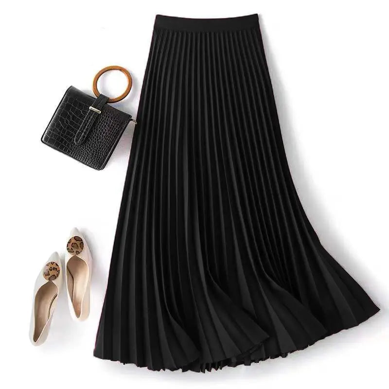 Helena Pleated A-Line Skirt