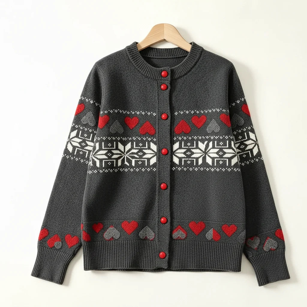 Leona Jacquard Knit Cardigan