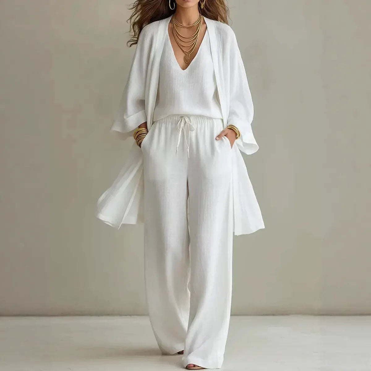 Valencia Linen 3 Piece Co-ord Set