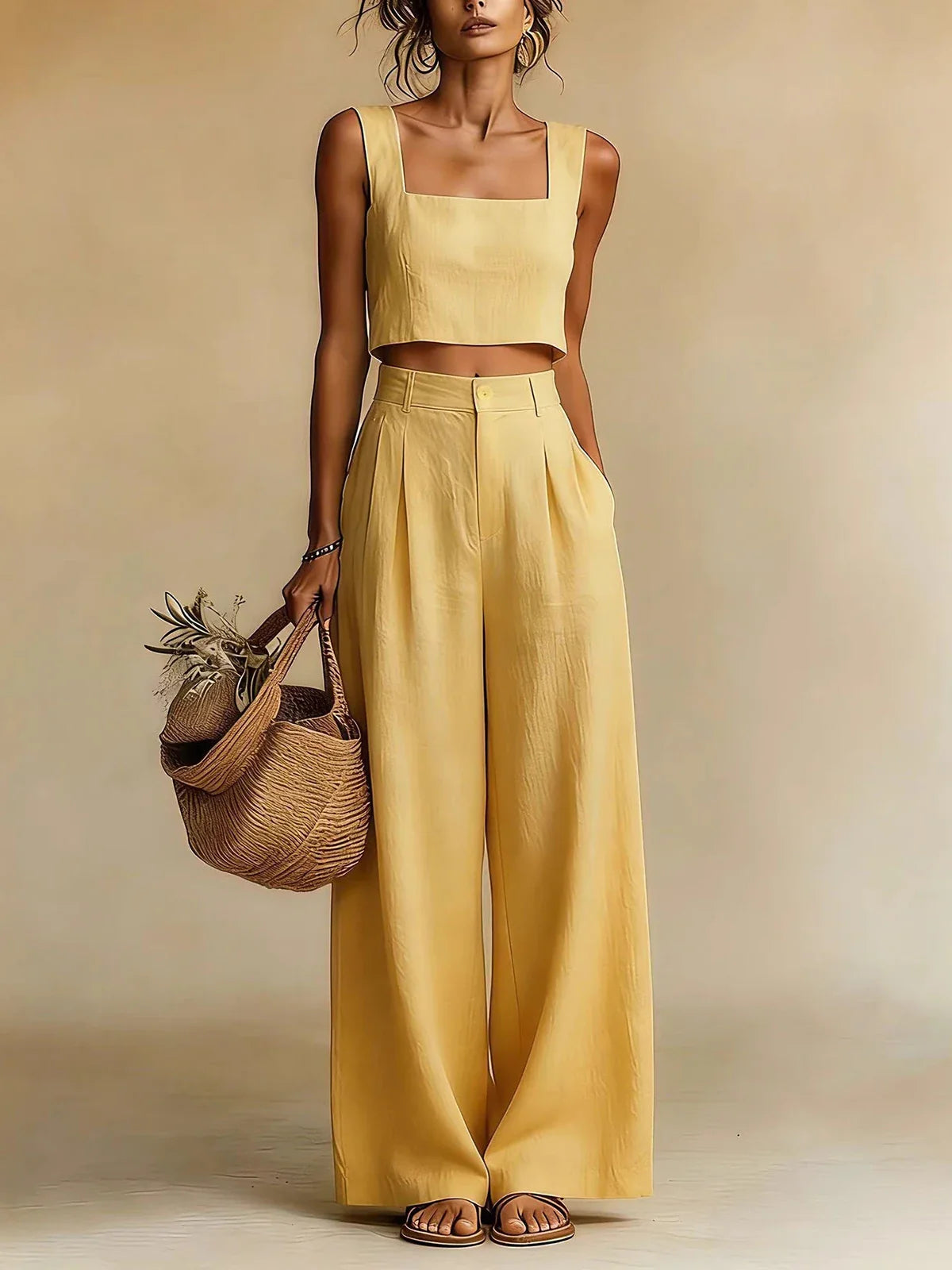Lillian Palazzo Pants Set