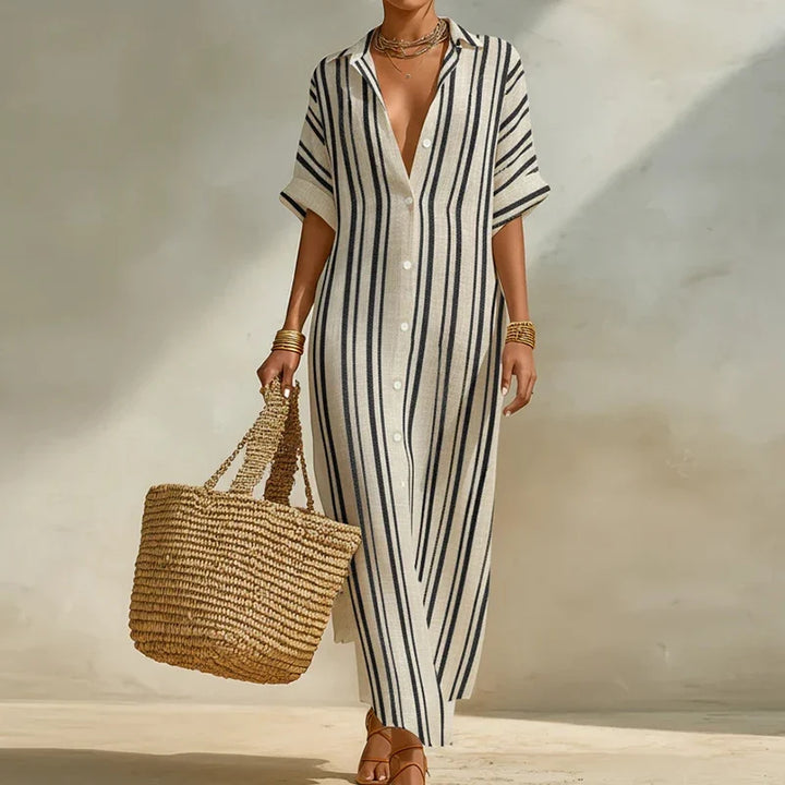 Cersei Linen Long Shirt Dress